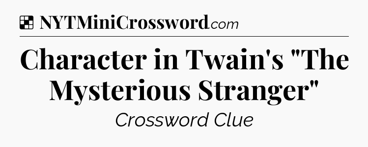 Solution: Character in Twain's 
