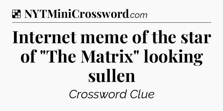 Solution: Internet meme of the star of 