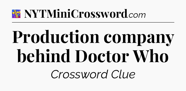 Production company behind Doctor Who Codycross