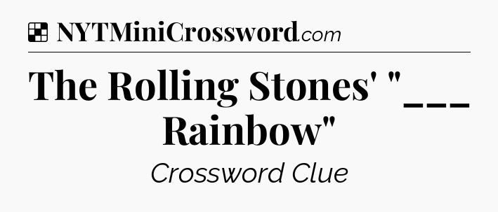 Solution: The Rolling Stones' 