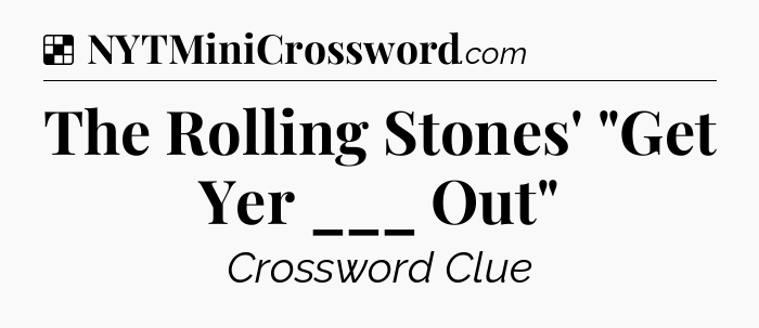 Solution: The Rolling Stones' 