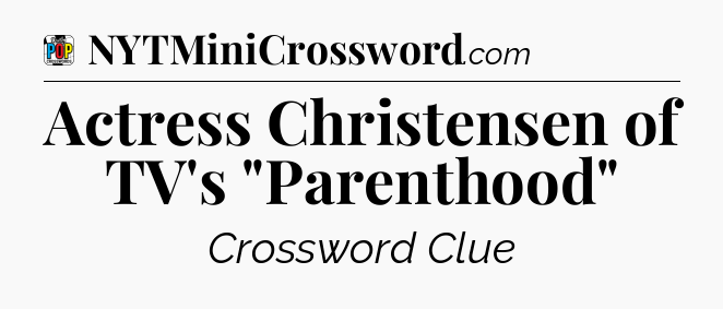 Actress Christensen of TV's 