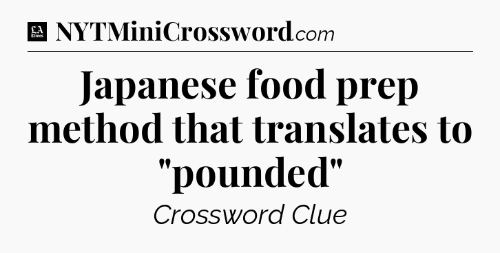 Japanese food prep method that translates to 