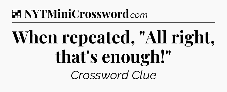 Solution: When repeated, 