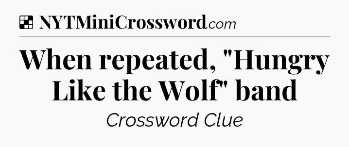 Solution: When repeated, 