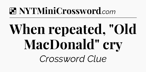 Solution: When repeated, 