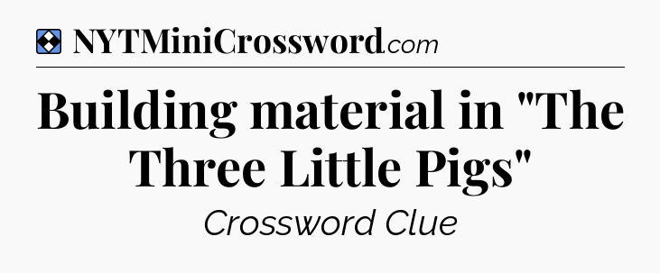 Solution: Building material in 