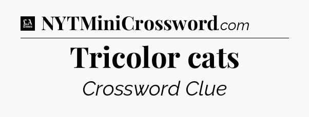 Tricolor cats - LA Times Crossword