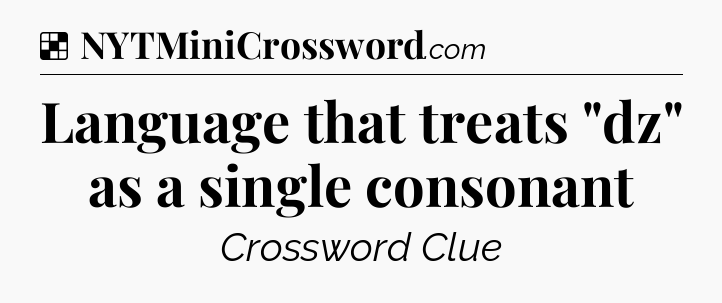 Solution: Language that treats 