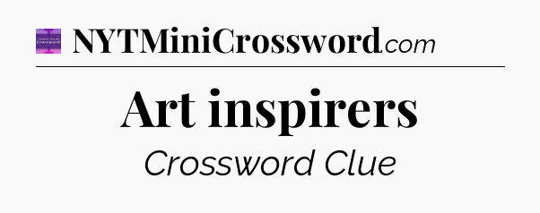 Art inspirers - Thomas Joseph Crossword