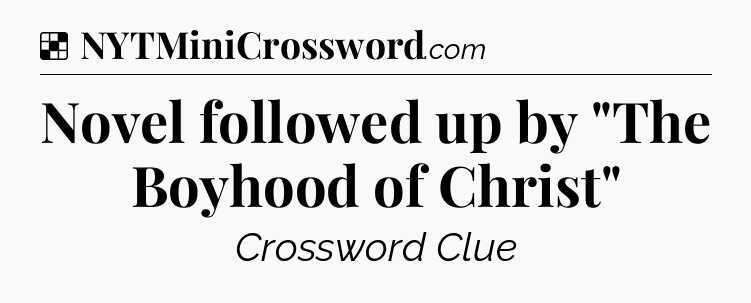 Solution: Novel followed up by 