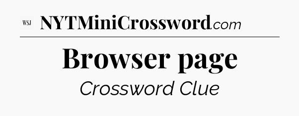 Browser page - WSJ Crossword