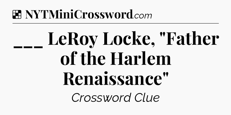 Solution: ___ LeRoy Locke, 