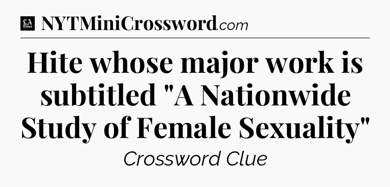 Hite whose major work is subtitled 