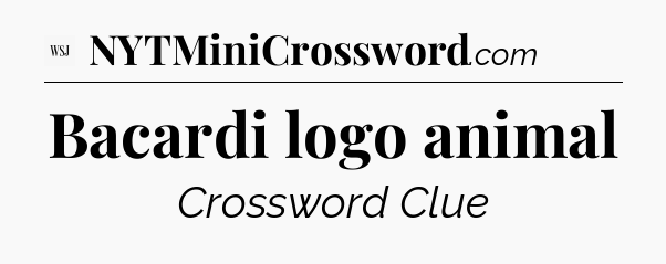Bacardi logo animal - WSJ Crossword