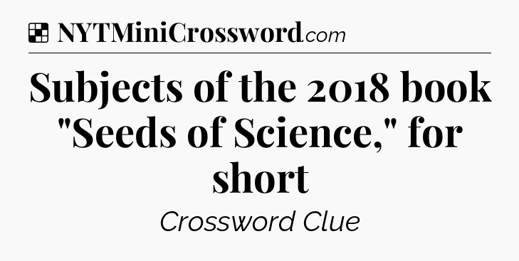 Solution: Subjects of the 2018 book 