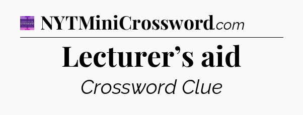 Lecturer’s aid - Thomas Joseph Crossword
