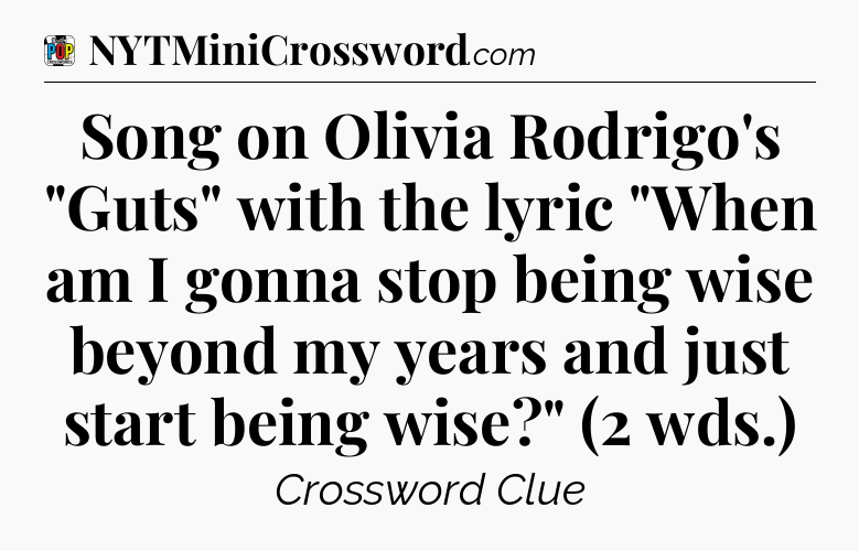 Song on Olivia Rodrigo's 