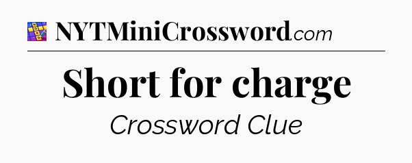 Short for charge Codycross