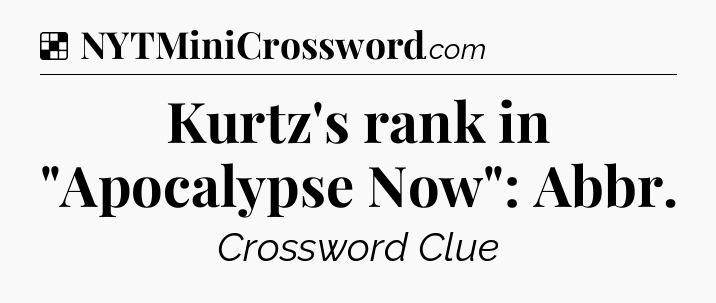 Solution: Kurtz's rank in 