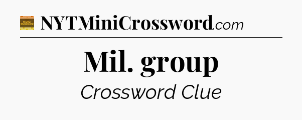 Mil. group - Eugene Sheffer Crossword