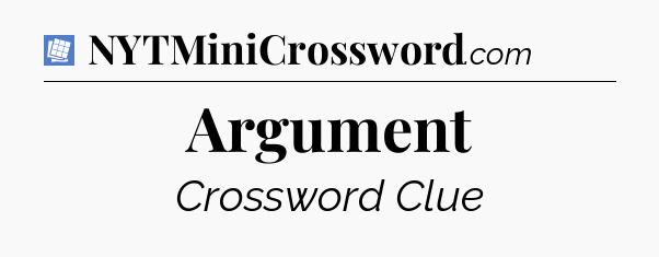 Argument Puzzle Page Crossword Clue