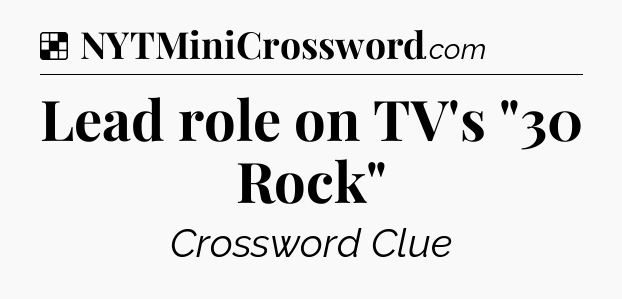 Solution: Lead role on TV's 