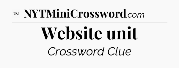 Website unit - WSJ Crossword
