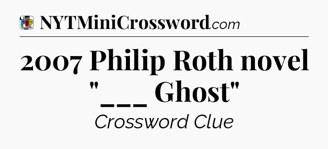 2007 Philip Roth novel 