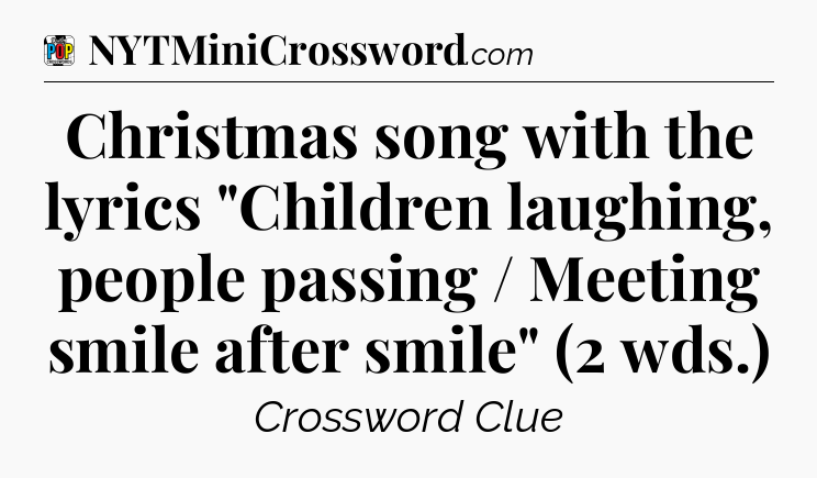 Christmas song with the lyrics 