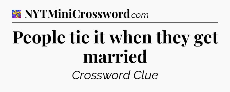 People tie it when they get married Codycross