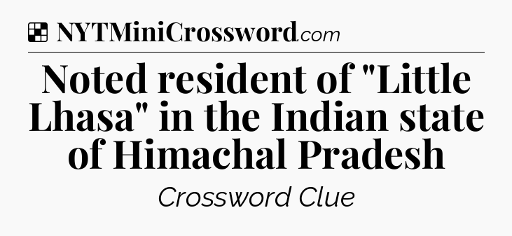 Solution: Noted resident of 