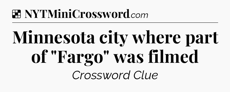 Solution: Minnesota city where part of 