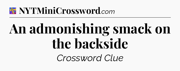 An admonishing smack on the backside Codycross