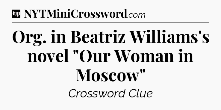 Org. in Beatriz Williams's novel 