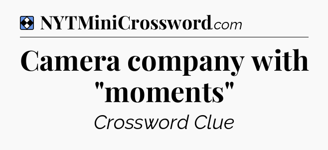 Solution: Camera company with 