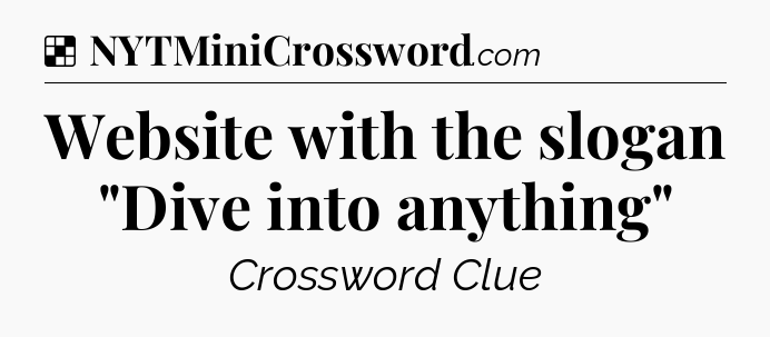 Solution: Website with the slogan 