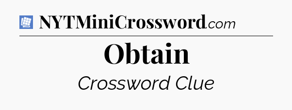 Obtain Puzzle Page Crossword Clue