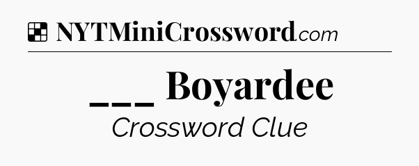 Solution: ___ Boyardee - NYT Crossword