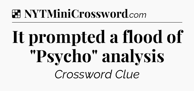 Solution: It prompted a flood of 