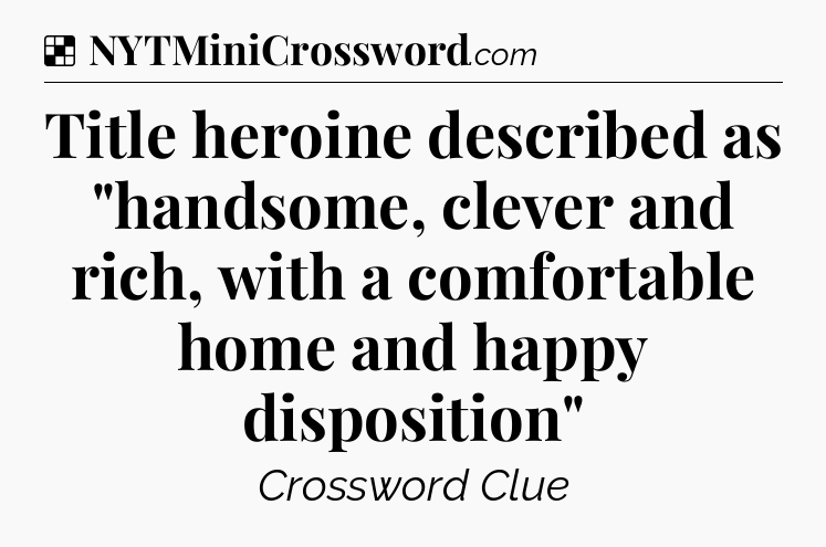 Title heroine described as 