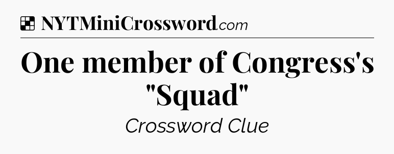 Solution: One member of Congress's 