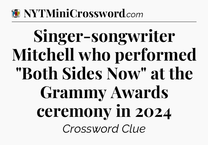 Singer-songwriter Mitchell who performed 