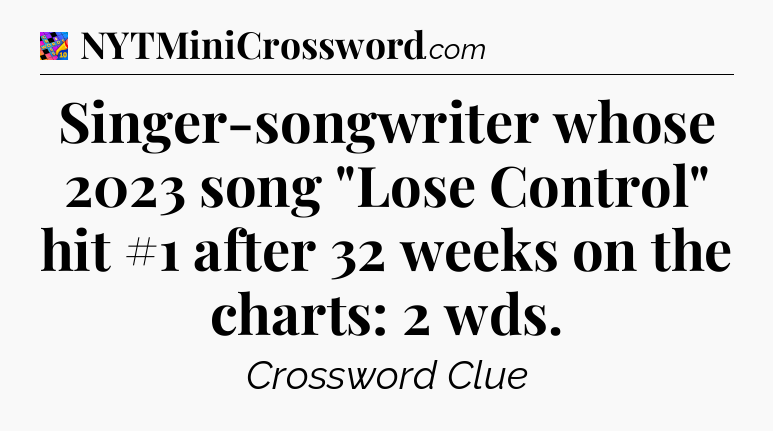 Singer-songwriter whose 2023 song 