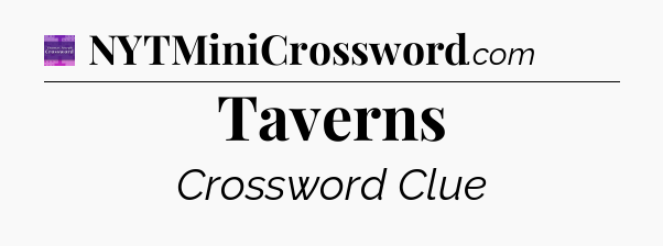 Taverns - Thomas Joseph Crossword
