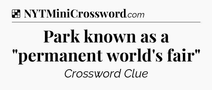 Solution: Park known as a 