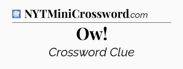 Ow Puzzle Page Crossword Clue
