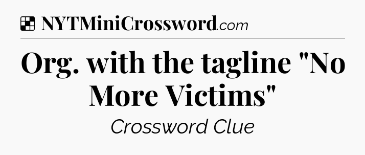 Solution: Org. with the tagline 