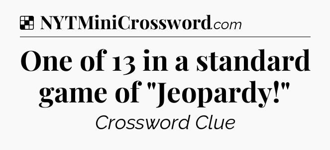 Solution: One of 13 in a standard game of 