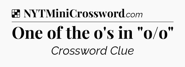 Solution: One of the o's in 